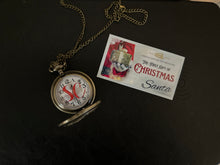 Load image into Gallery viewer, santa pocket watch with gift card