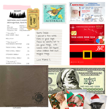 Load image into Gallery viewer, Contents of santa claus lost wallet