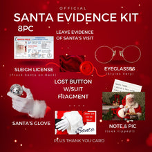 Load image into Gallery viewer, official santa evidence kit exploded graphic of contents