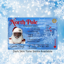 Load image into Gallery viewer, black Santa clause sleigh license