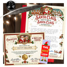 Load image into Gallery viewer, Personalized Santa Letter with Nice List Certificate