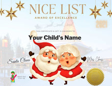 Load image into Gallery viewer, Nice List Certificate 2021