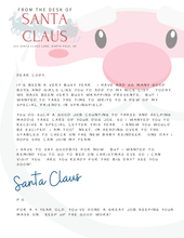 Load image into Gallery viewer, A personalized Santa Letter with Santa Face Design from SantaLetterMagic.com