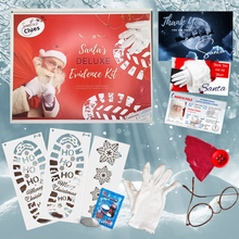 Load image into Gallery viewer, Santa Evidence Kit with Boot Print and  Santa License
