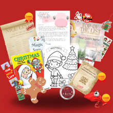 Load image into Gallery viewer, Santa Claus letter package contents letter from santa box contents
