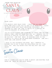 Load image into Gallery viewer, A personalized Santa Letter with Santa Face Design from SantaLetterMagic.com
